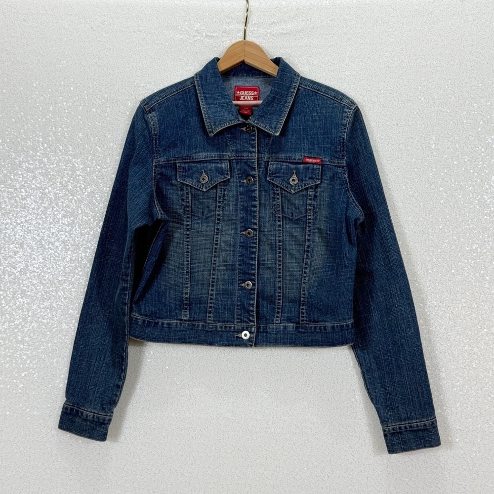 Guess Jeans Women's Dark Blue Denim Jacket